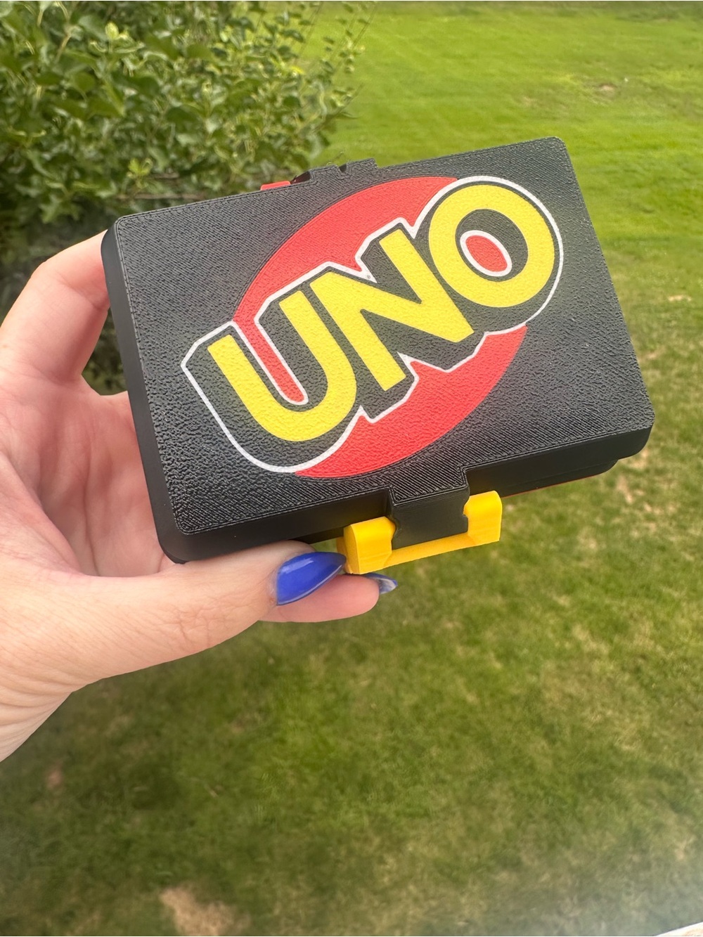 UNO Card Case - Black with Red & Yellow Logo